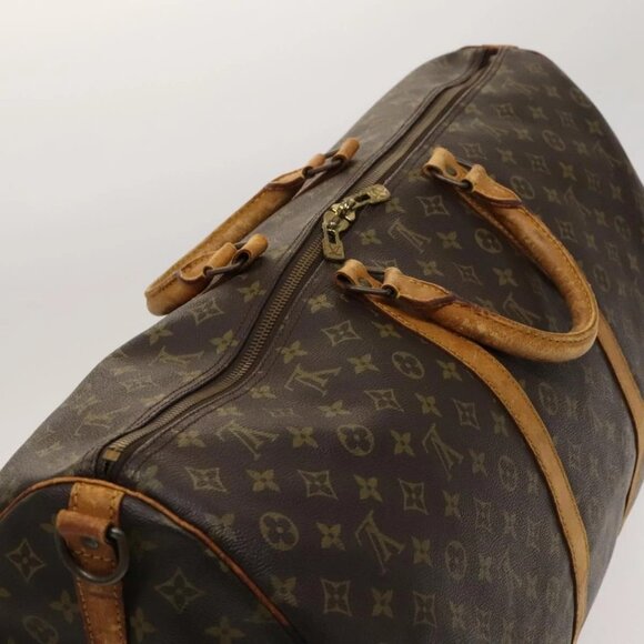 LOUIS VUITTON Monogram Keepall Bandouliere 60 Boston Bag M41412 LV Auth 120998 - Picture 7 of 16